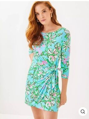 NWT Lilly Pulitzer Blaise 3/4
Sleeve Romper Multi Sun of a
Bun Sz L